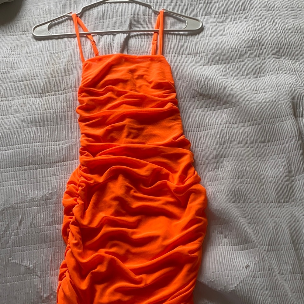 Orange Mesh Dress